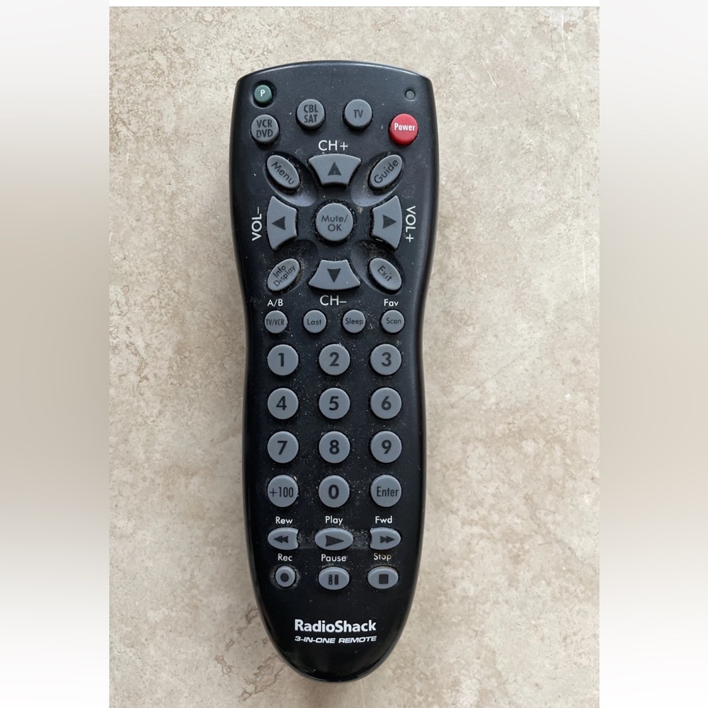 RadioShack Black Universal Remote Control